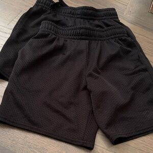 Set of 2 black mesh shorts